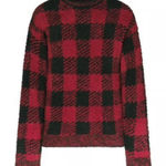 SKIMS  Cozy Knit Sweater Red & Black Holiday Exclusive NWT Crewneck Oversized S/M Photo 0