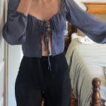 LA Hearts Pacsun Cropped Satin Blouse Photo 1