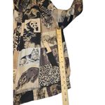 Vintage Fuda International Silk Animal Print Bomber Jacket Unique Lightweight L Tan Size L Photo 7