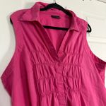 Lane Bryant Fuchsia Button Down Sleeveless Shirt Photo 2