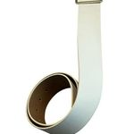 Calvin Klein  Leather Belt Womens Large Bone White Gold Buckle Wide NWT $45 MSRP Photo 0