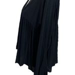 Aritzia Wilfred 100% Silk Blouse Babydoll Peplum Top Black Womens Size Small Photo 3