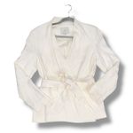 IRO Paris Women's White Celand Draped Tie Waist Blazer Jacket - Size 36 Photo 1
