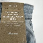 Madewell  The Perfect Vintage Wide-Leg Crop Jeans Denim High Waisted Blue 33 NWT Photo 2