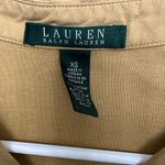 Ralph Lauren Lauren XS Tan Lace-Up Collared Top Women’s Polo Tee Photo 1
