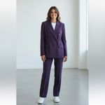 Pendleton Vintage  Women’s Suit Blazer Sz 10 & Pants Sz 14 Purple Striped Wool Photo 1