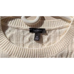 Talbots Women's Cream Cable Knit Crew Neck Sweater XS Photo 3