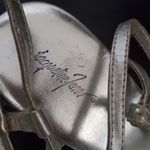 Jacqueline Ferrar  Melinda 8.5 Clear Heeled Platform Silver Rhinestone Studded Photo 7