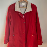 st. john's bay 1990’s Vintage  Red‎ Rain Chore Coat Barn Jacket XL Heritage Woods Photo 0