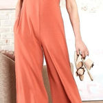 AnyBody.‎ Any Body Modal Blend Orange Wide Leg Jumpsuit Romper Plus 2X Size XXL Photo 0