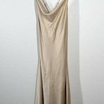Show Me Your Mumu Verona Cowl Dress Champagne Luxe Satin Photo 0