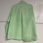 Princess Polly GREEN WHITE STRIP BUTTON DOWN SHIRT BLOUSE 6 Photo 3
