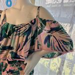 Torrid Crinkle Gauze Cold Shoulder Ruffle Top Sand Floral Size 2 NWT Photo 3