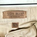 Judy Blue  Garment Dyed Crop Wide Leg Jeans Size 9/29 Khaki Stretch Raw Hem Photo 7