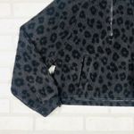 Old Navy  Leopard Print Quarter Zip Pullover Fleece Sweatshirt XS Photo 3