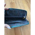 Fossil  turquoise Leather Bird Appliqué Zip-Around Wallet Embroidered Boho Festiv Photo 2