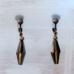 Vintage Clip On Earrings Brown Photo 0