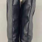 Michael Kors Black Leather Gold Hardware Buckle Arley Knee High Riding Boots Photo 11