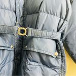 Vintage COMFY Goose Down Long Puffer Coat Blue Belted Seattle USA 70s 80s Size L Photo 8