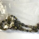 Cookie Lee 0072 Romantic-Style Green & Gray Beaded Necklace w/Tassel Photo 4