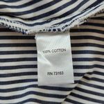 cupio Navy Stripe Off the Shoulder Top Size Medium Preppy Striped Top Photo 6