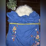 Velzera  chambray floral embroidered off the shoulder tunic mini dress sz 1X Photo 5