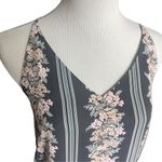 Ann Taylor Womens Loft Floral Print V Neck Pinstriped Tank Top - Sz XS Photo 1