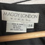 Maggy London Vtg Maggie London 100% Silk Shaket Blazer Buttoned Top Size 24 Red Plaid Baroque Photo 5