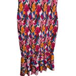 Pretty Garden Smocked Colorful Floral Print Mermaid Hemline Size Medium Dress Photo 4