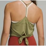 LULULEMON Women's Bronze Green Silk Modal Tied T Photo 4