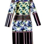 Clover Canyon Floral Collage Long Sleeve Neoprene Stretch Scuba Sheath Dress XS Photo 0