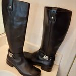 Michael Kors  black sleather riding boots Photo 1