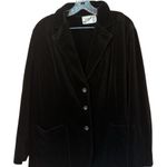 Vintage 90s Velvet Blazer Jacket – Miss Accent Act III Black Large/XL Photo 0
