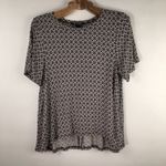 H&M  Swing T Shirt Medallion Pattern XS Black Photo 4