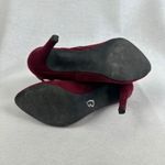 Kelly & Katie Kelly Katie Burgundy Suede Cutout Stiletto Heel Ankle Boots Womens 6.5 Party Photo 5