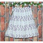 NWT WDNY White & Purple Embroidered Skirt Size 4 Sequin A Photo 4