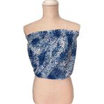 Ramy Brook  MYKONOS LEOPARD/BLUE COMBO Printed Yanni Top NWT L Photo 2