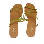 LK Bennett Revelle Lime London Sandals 41 US 10 Strappy Green Leather Flats Shoe Photo 4