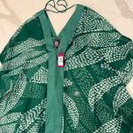 Vince Camuto NWT VNeck Kaftan Midi Swim Cover Up Dress Womens O/S Green Abstract Photo 2