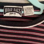 Vintage 90’s Road Rags Jeans Co. Cuffed Mini Tee, Grunge / Skater Top, Size L Red Size L Photo 1