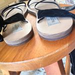 Valentino Garavani Black Lace Up Leather Trimmed Velvet Sandals Size 36.5 Photo 8