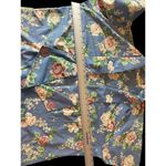 VTG Randy With Love Blue Floral One Button Shacket Blazer XL Photo 8