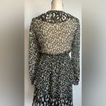 ZARA  tiger print long sleeve ruffle top Medium NWOT Photo 3