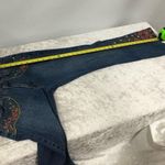 Gazoz vintage retro embroidered floral motif blue jeans womens size 9/10 Photo 10
