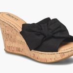 Born Black Cork Wedge Sandals Size 10 Photo 2