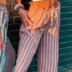 Free People Pink Striped Pants Photo 0