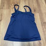 Lands' End  Womens Solid Navy Blue Tankini Underwire Swim Top Size 4 Stay Put Hem Photo 1