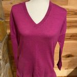 Crown & Ivy  Women's V-Neck Pullover Sweater Pink Size M Casual Photo 4