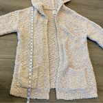 Hippie Rose  Cream Long Sleeve Hooded Open Front Cardigan Women’s Size Large Photo 6