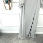 Lulus  Gray Off-the-Shoulder Maxi Dress 68303 Size XL Photo 3